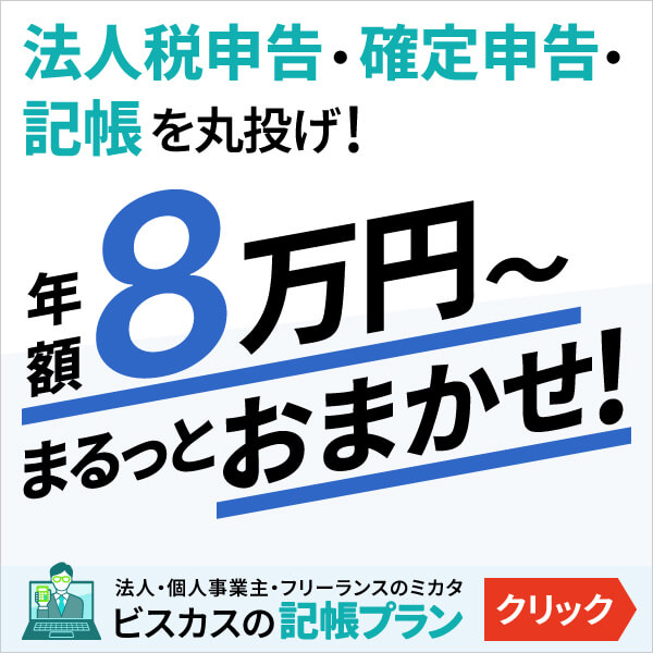 法人税申告・確定申告・記帳を丸投げ！年8万円～まるっとおまかせ！ビスカスの記帳プラン