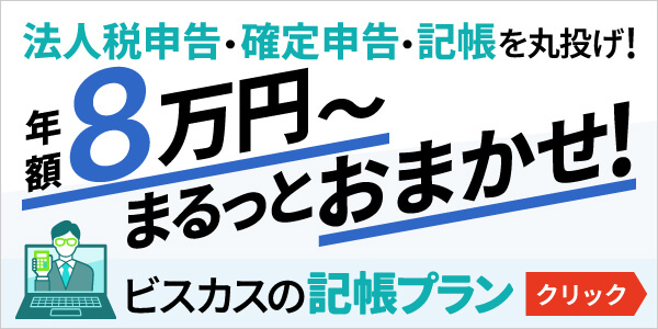 法人税申告・確定申告・記帳を丸投げ！年8万円～まるっとおまかせ！ビスカスの記帳プラン