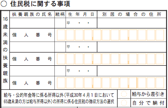 「住民税に関する事項」