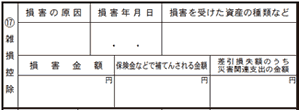 「17：雑損控除」