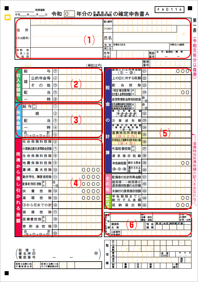 申告 作成 確定 書